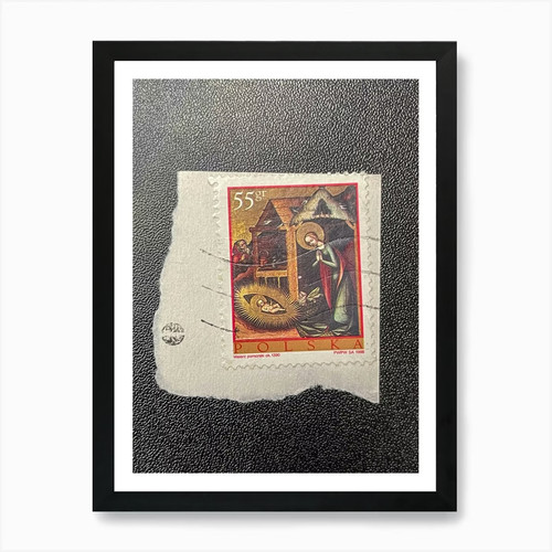 Krippe kunstdruck gerahmt - 8,