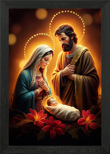Krippe jesus gerahmtes - krippe,