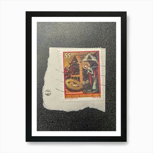 Krippe kunstdruck gerahmt - kunstdruck,